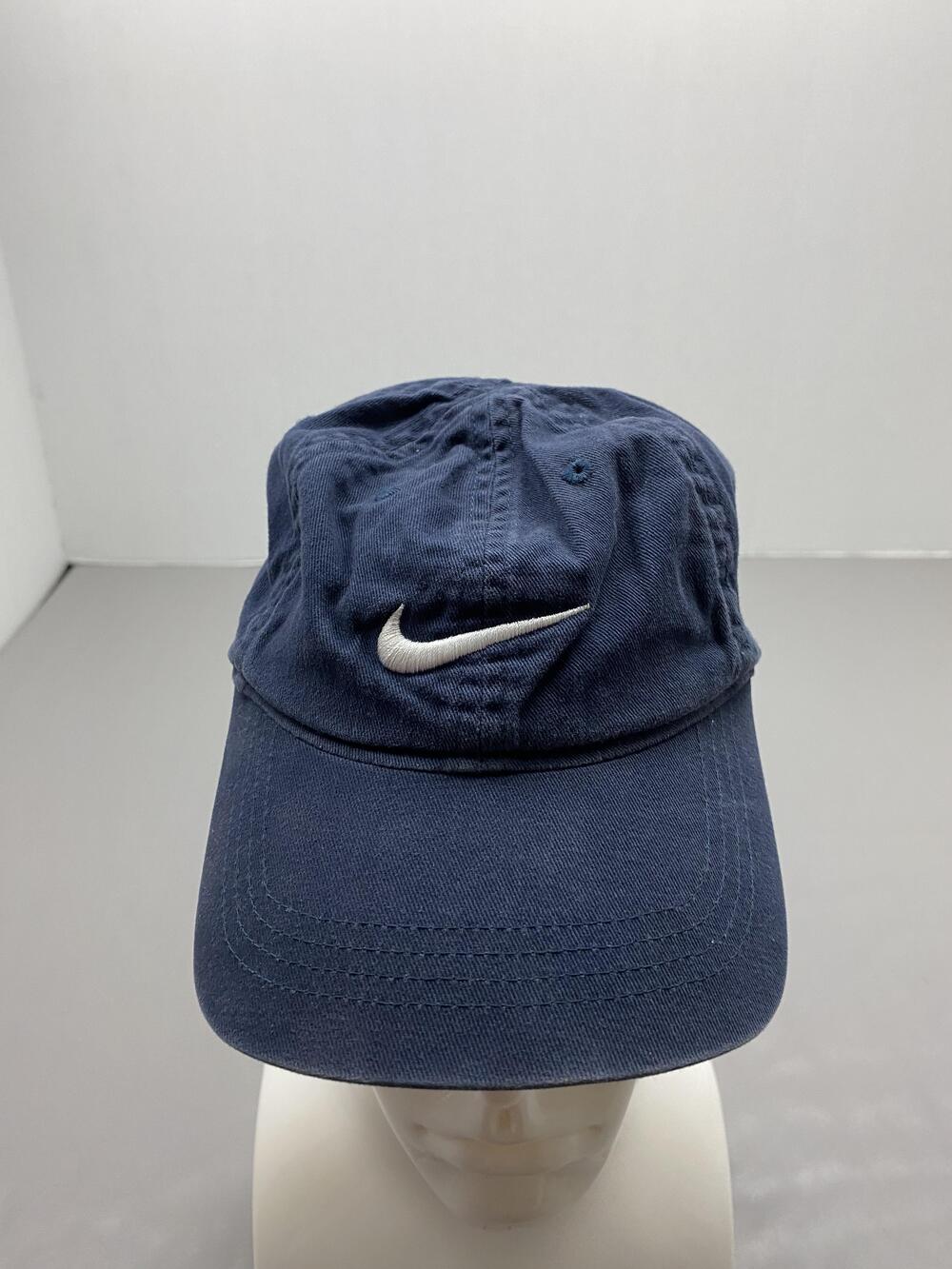 Nike Hat Cap Strap Back One Size Blue Twill Embroidered Swoosh Boys Adjustable